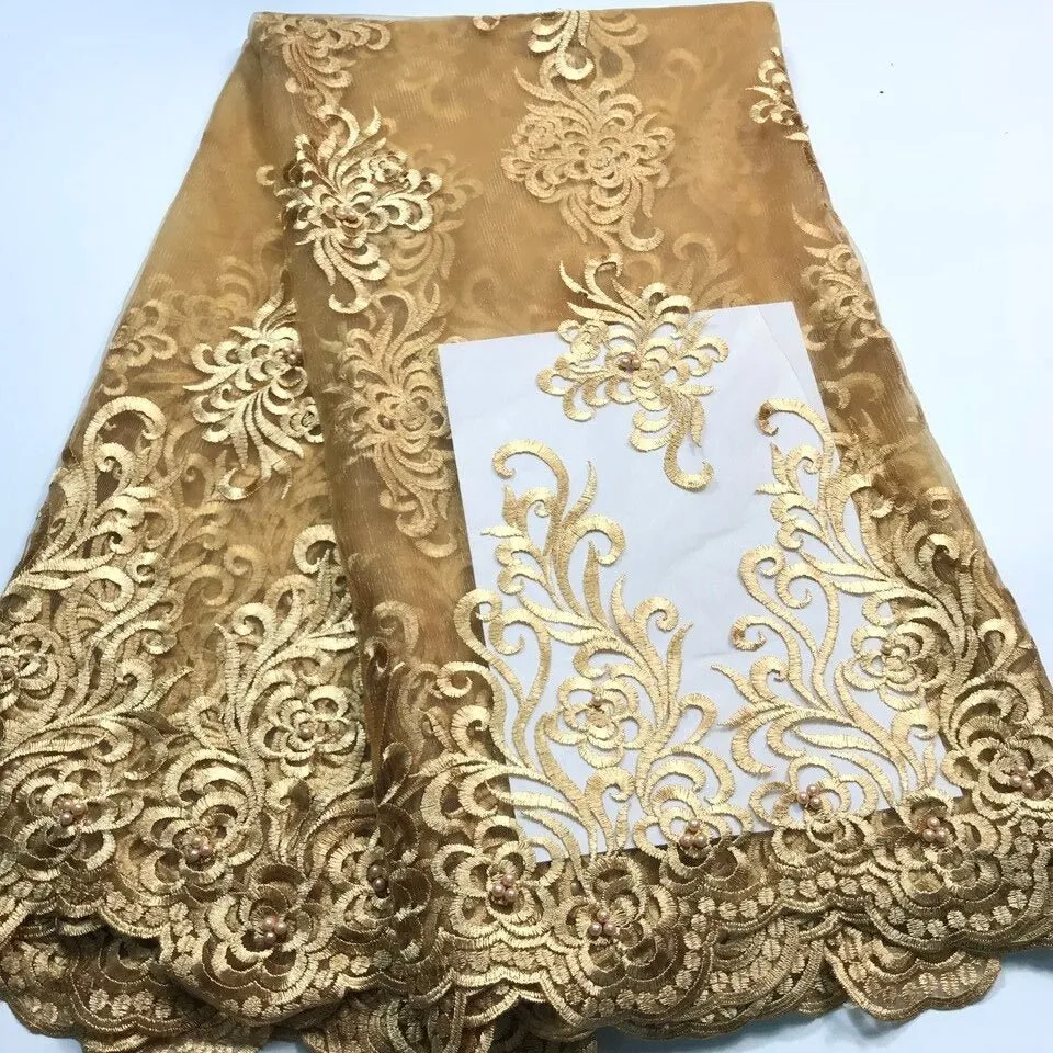 5 YARDS / 7 COLORS / Hina Royal Crochet Mesh Ground Embroidery Mesh Lace / Party Prom Bridal Dress Fabric