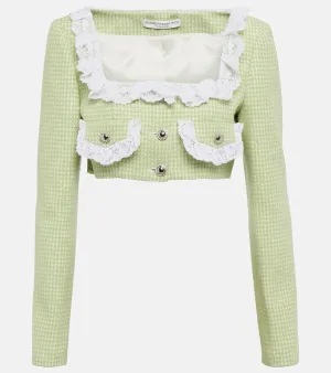 Alessandra Rich Cropped wool-blend jacket