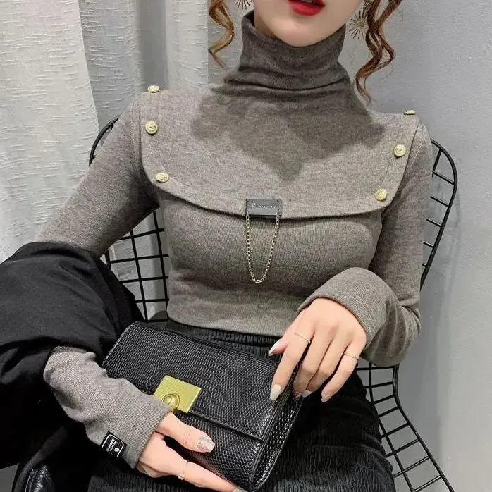 Autumn Warm Button Shoulder Sweaters For Women - Ailime Designs