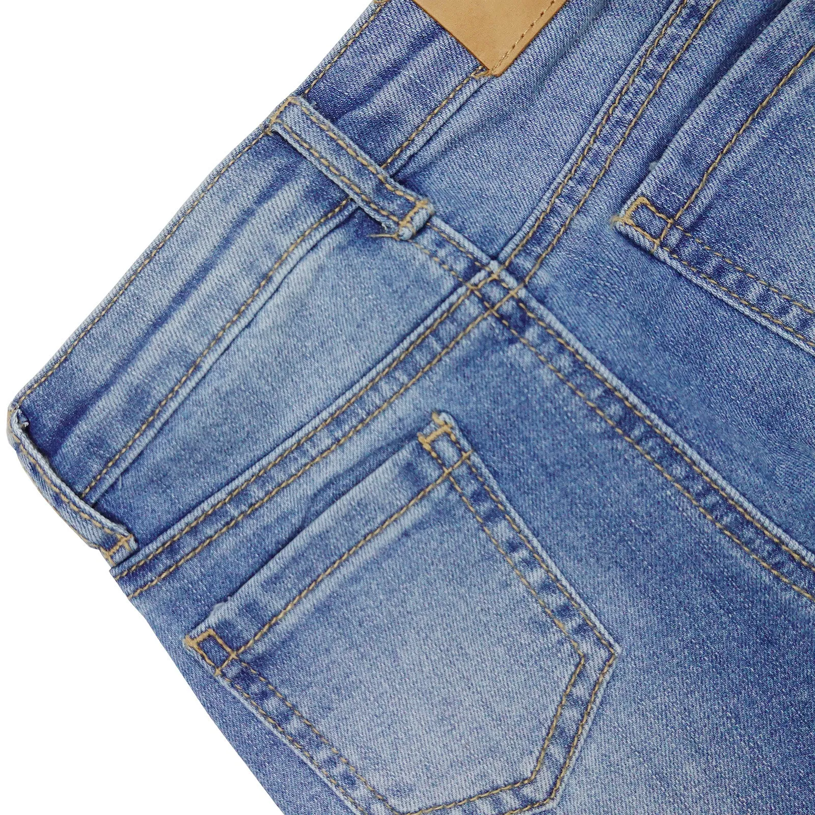 Baby Little Girl Jeans Simple Design Wide Leg Flared Hem Denim Pants