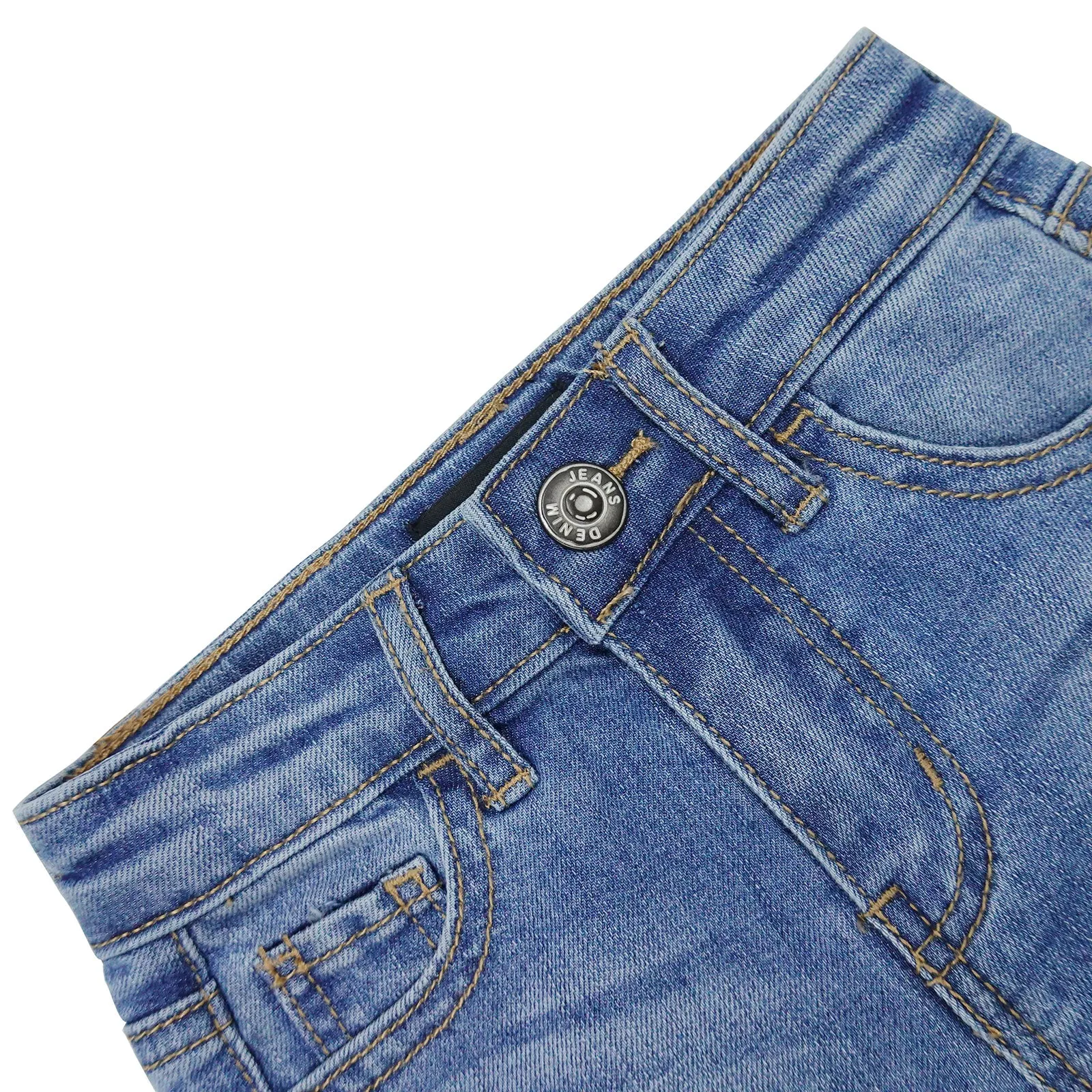 Baby Little Girl Jeans Simple Design Wide Leg Flared Hem Denim Pants