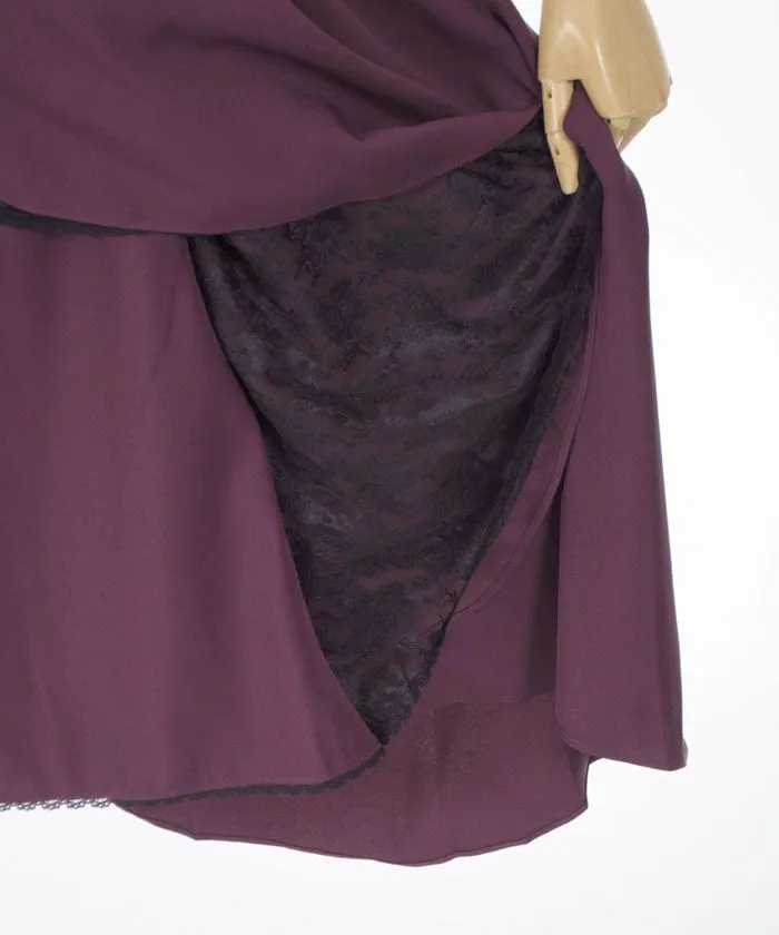 Bicolor Irregular Hem Skirt