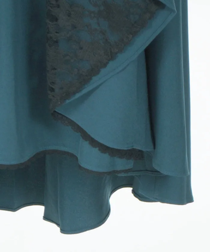 Bicolor Irregular Hem Skirt