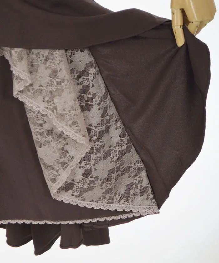 Bicolor Irregular Hem Skirt