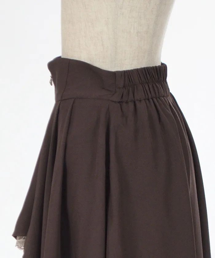 Bicolor Irregular Hem Skirt