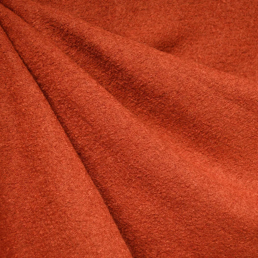 Boiled Wool Blend Coating Paprika SY