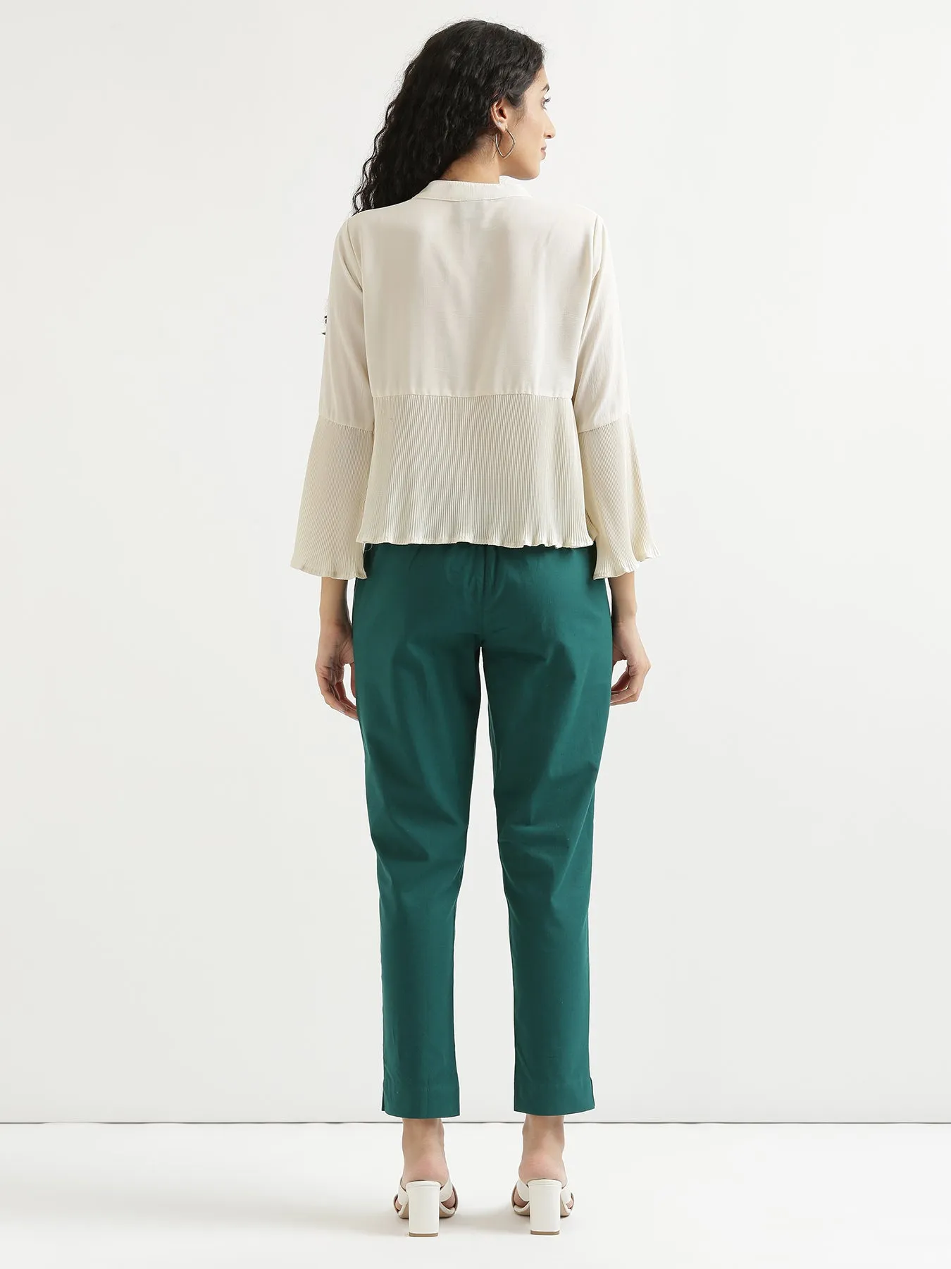 Bottle Green 100% Cotton Pant