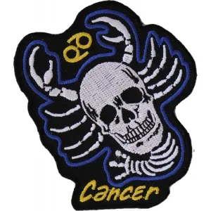 Cancer Skull Zodiac Sign Patch