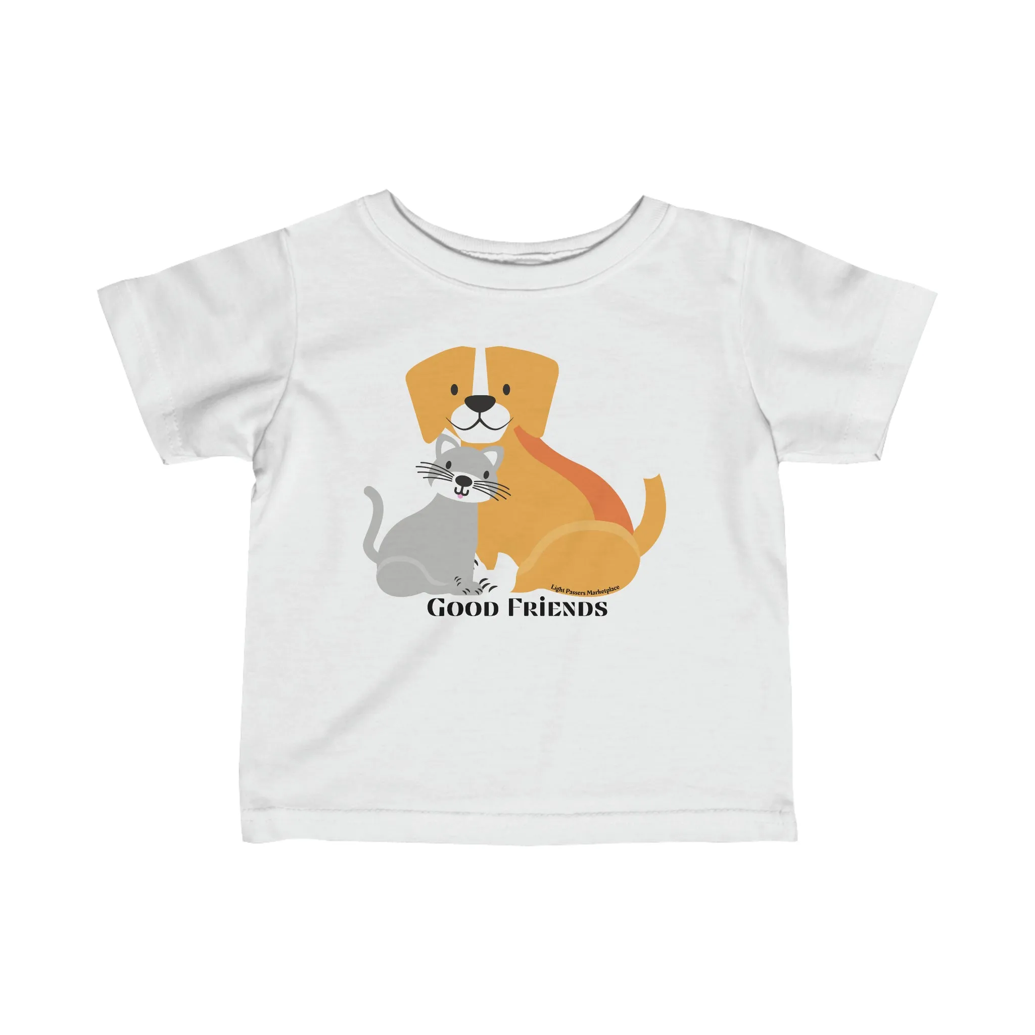 Cat Dog Friends Baby T-shirt