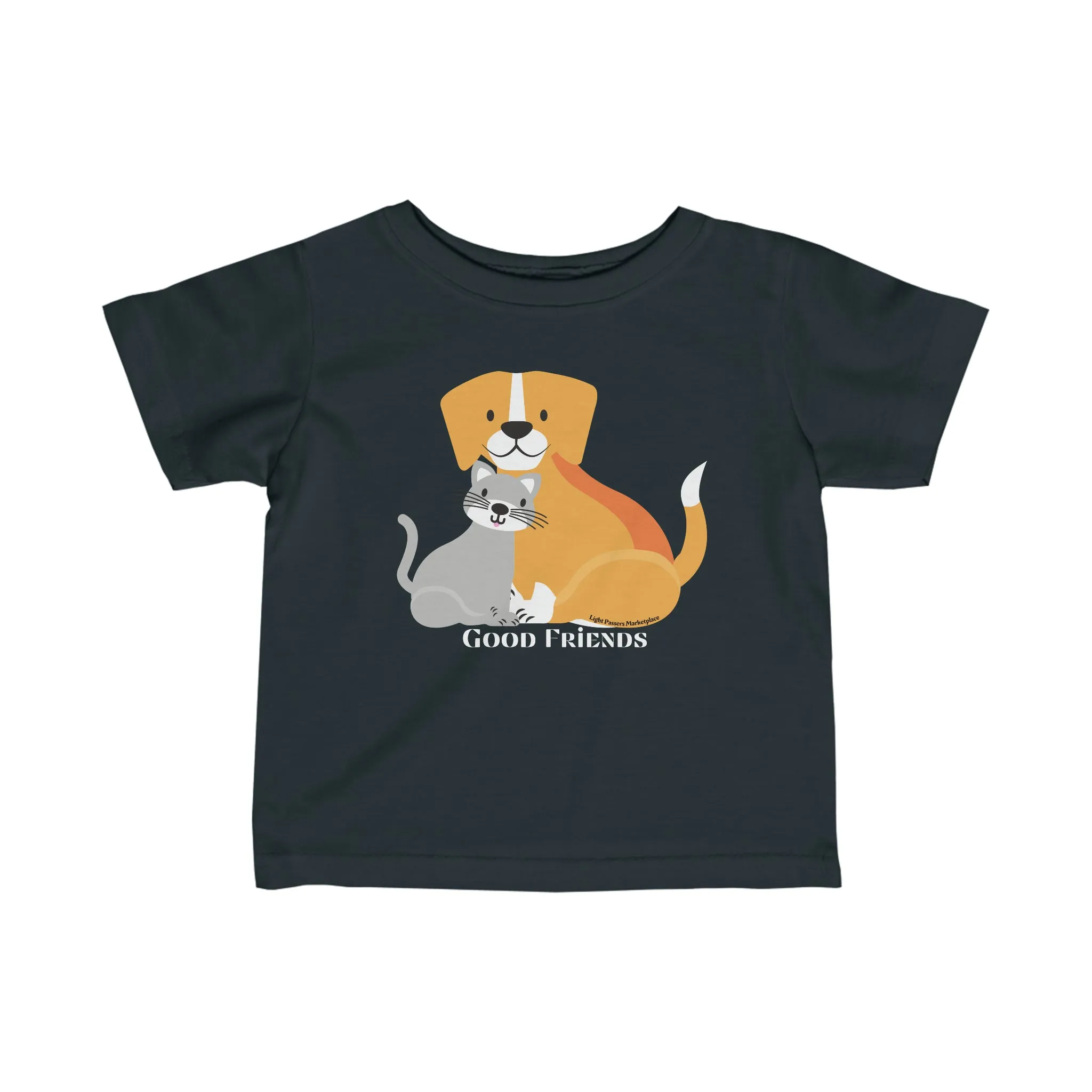 Cat Dog Friends Baby T-shirt