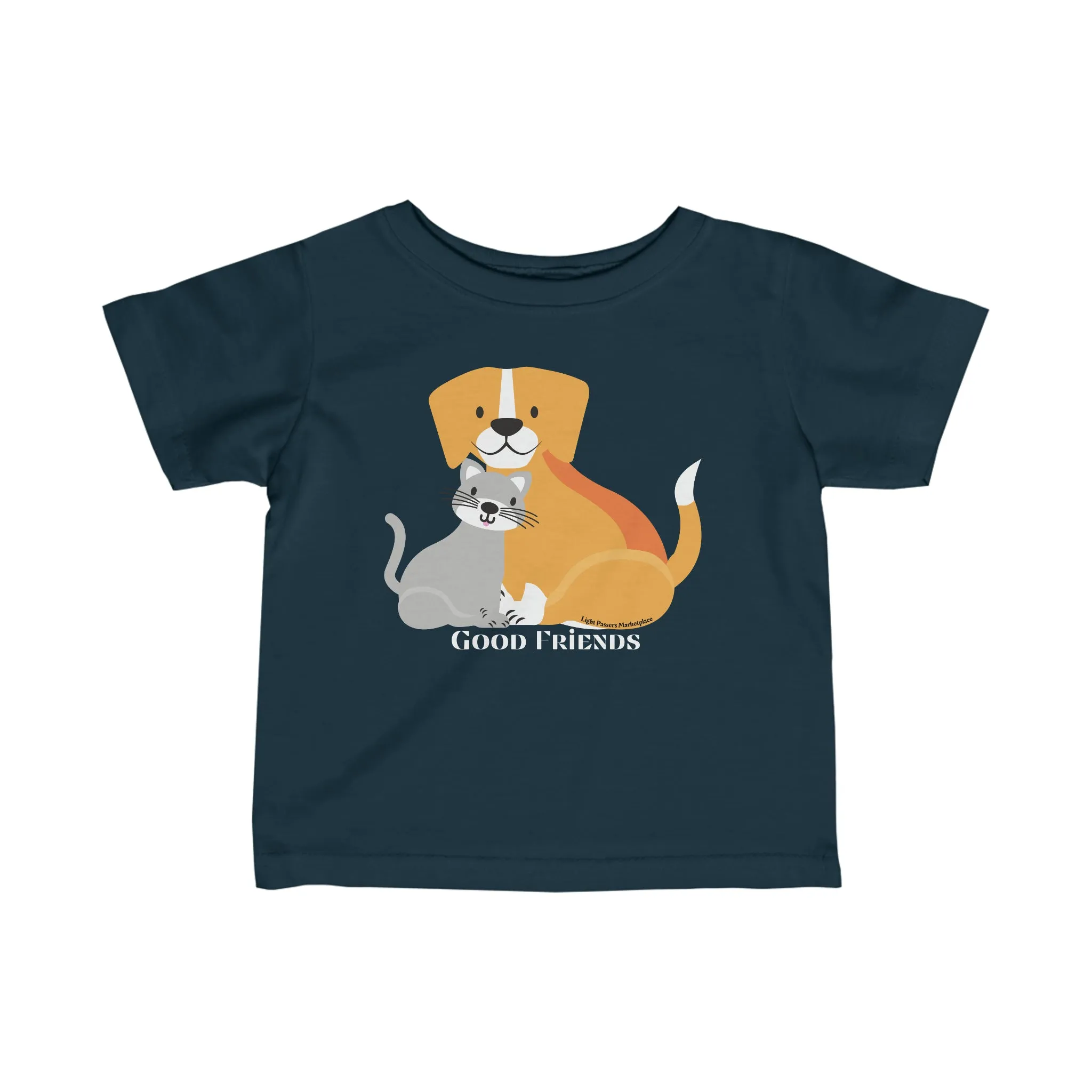 Cat Dog Friends Baby T-shirt