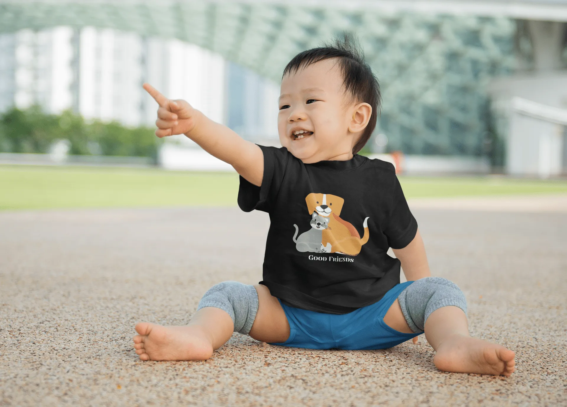 Cat Dog Friends Baby T-shirt