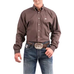 Cinch Mens Brown Long Sleeve Button Down Shirt - MTW1104236-BRN