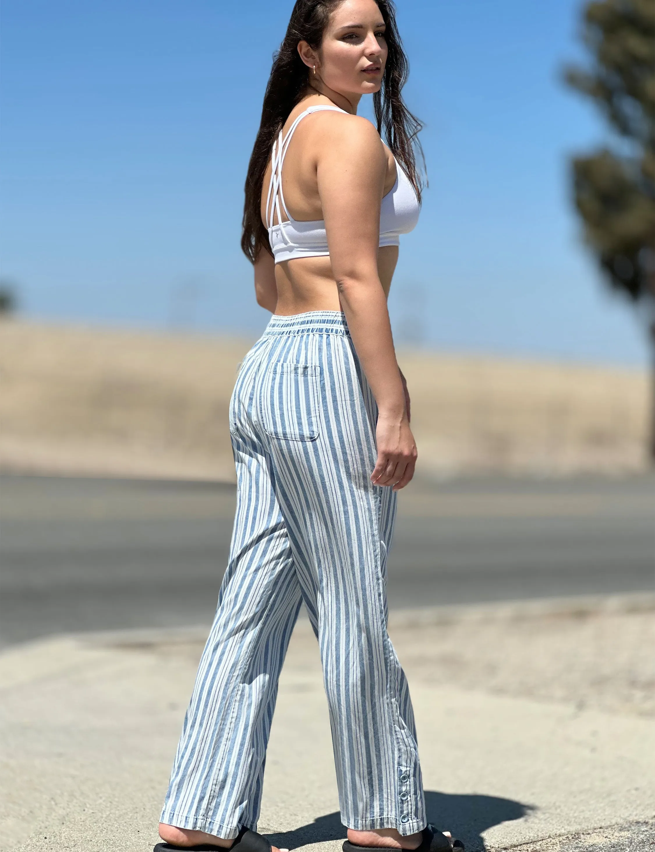 Denim Stripes Pants