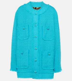 Dolce&Gabbana Fringed wool-blend tweed jacket