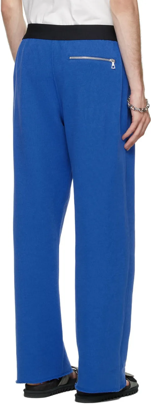 Dries Van Noten Blue Relaxed Lounge Pants