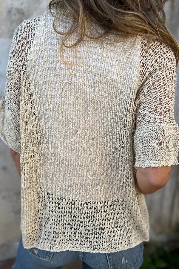 EMILY  LIGHTWEIGHT KNITTED BUTTON CARDIGAN 