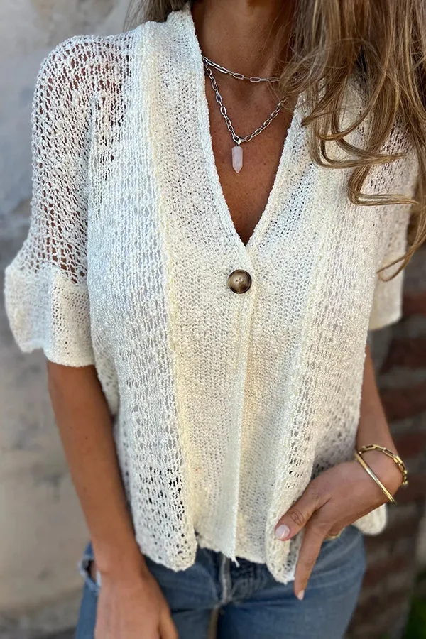EMILY  LIGHTWEIGHT KNITTED BUTTON CARDIGAN 