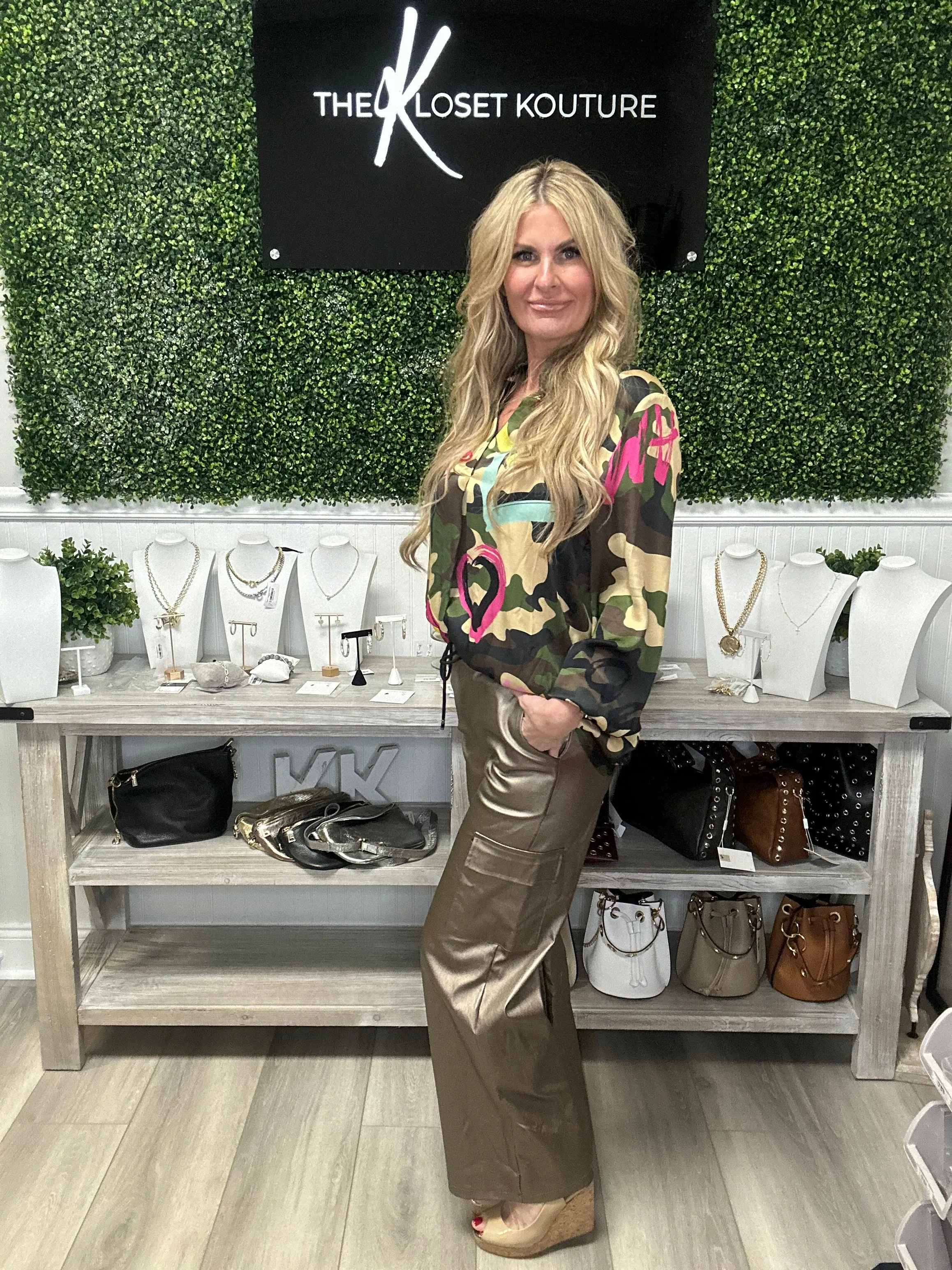 Faux Leather Cargo Pants Made In Italy