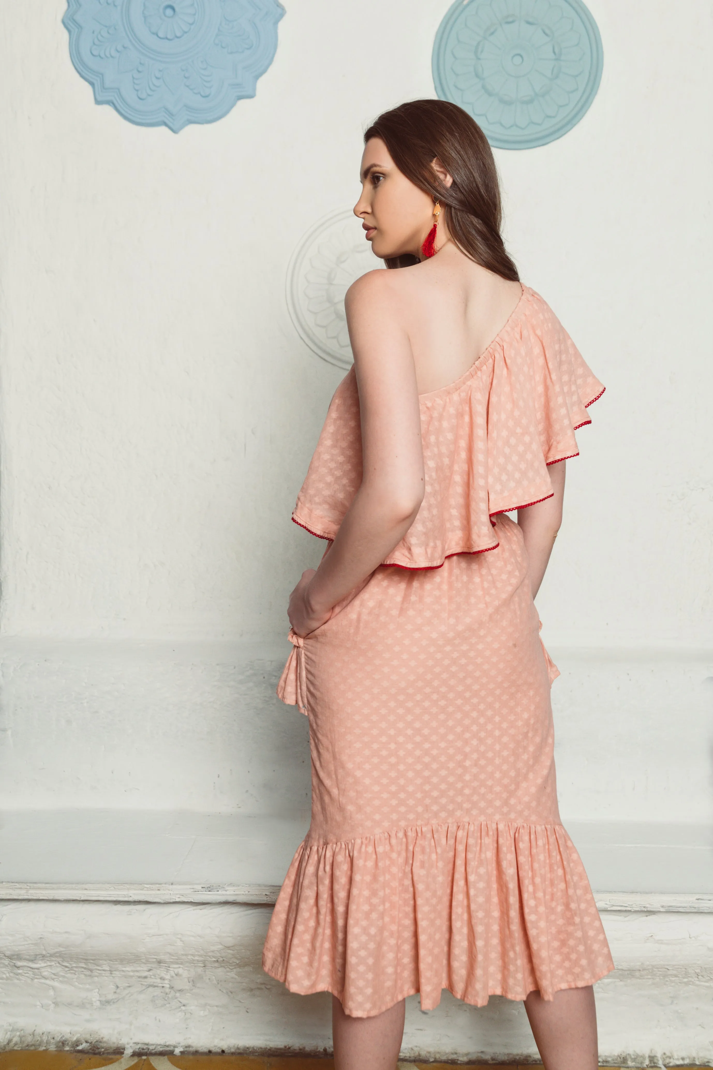 Flora Cotton Ruffle Skirt