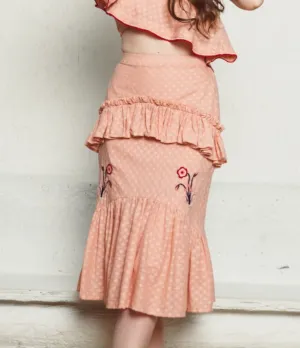 Flora Cotton Ruffle Skirt