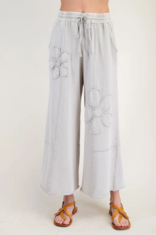 Flower Patch Washed Terry Pants