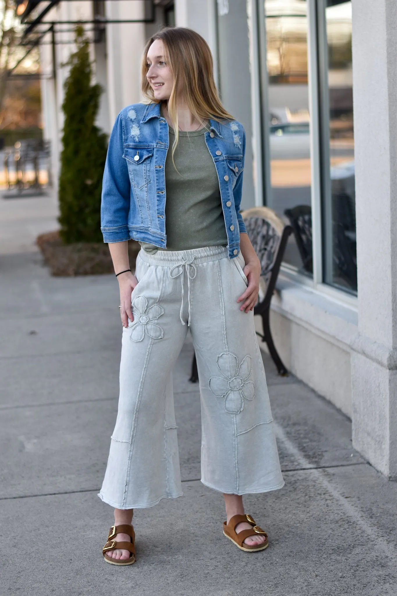 Flower Patch Washed Terry Pants