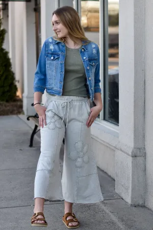 Flower Patch Washed Terry Pants