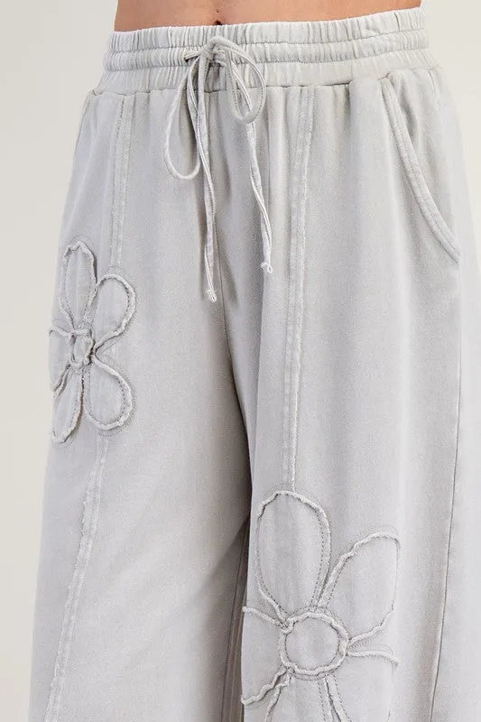 Flower Patch Washed Terry Pants