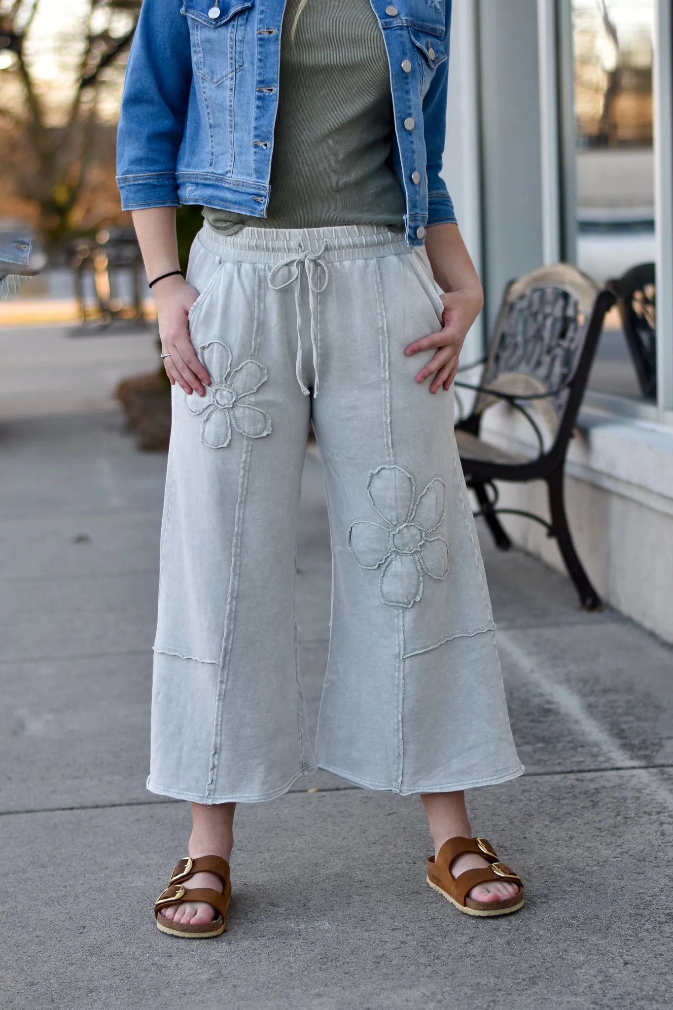 Flower Patch Washed Terry Pants