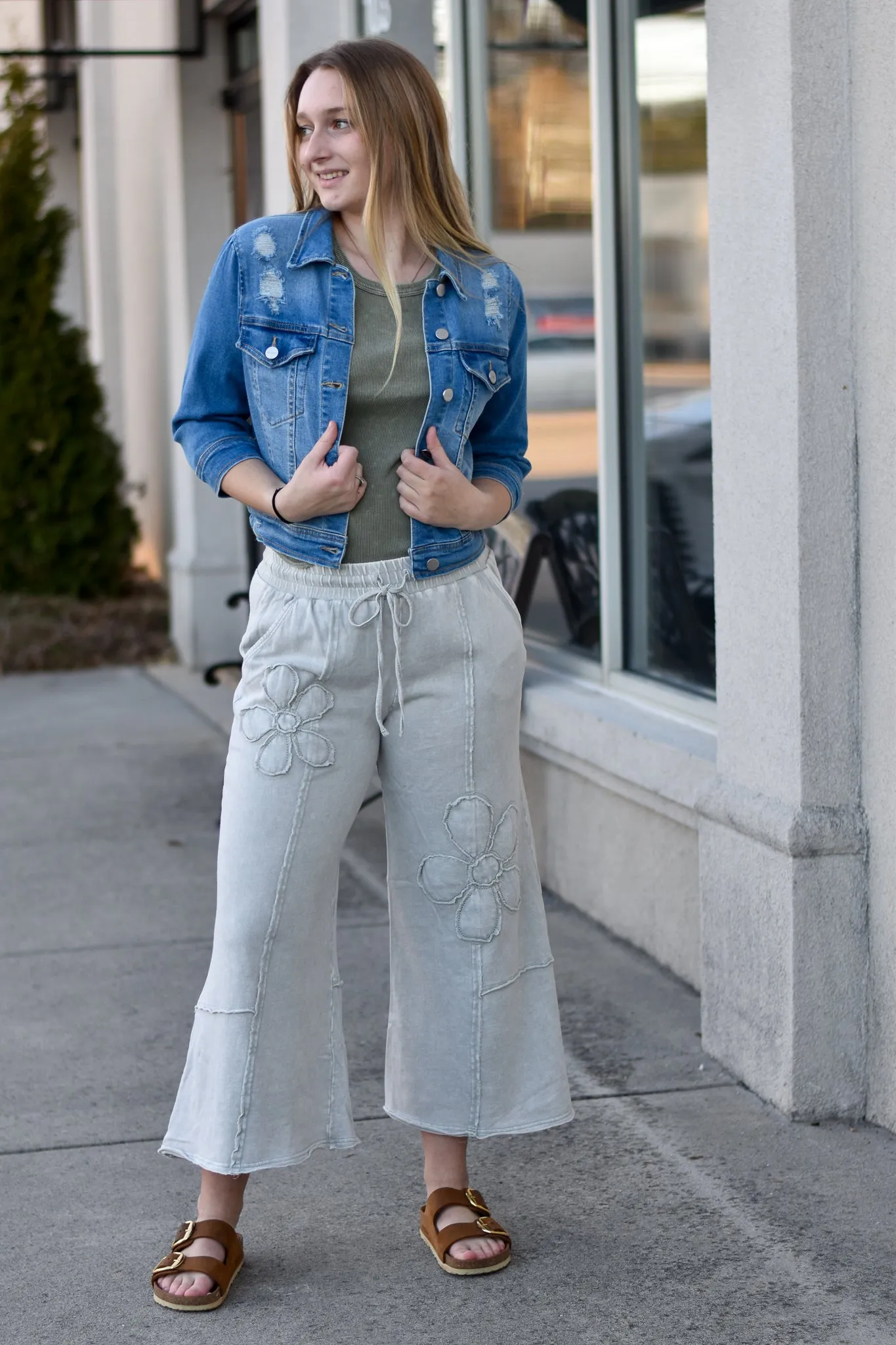Flower Patch Washed Terry Pants
