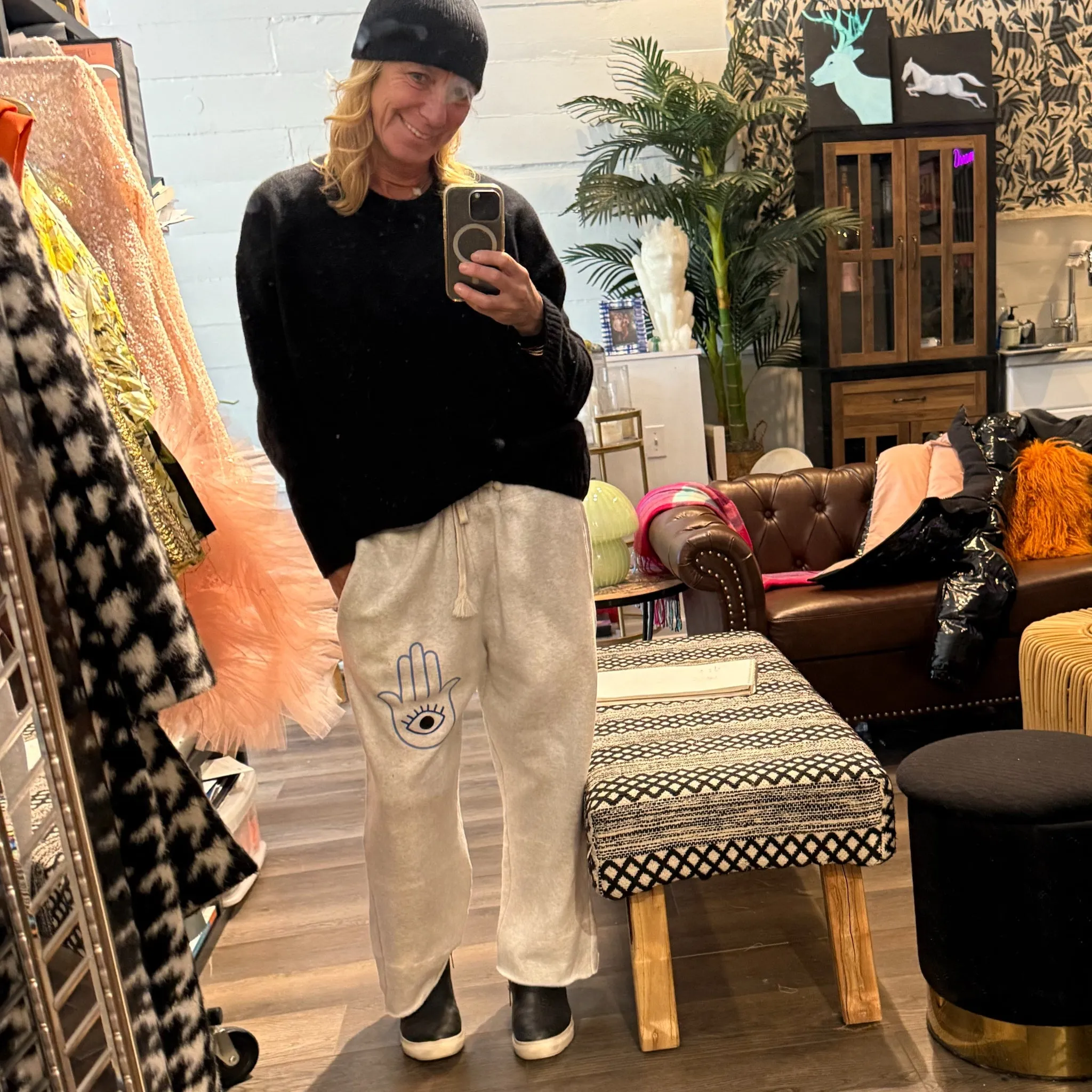 Hamsah Eye Boyfriend Relaxed Pants