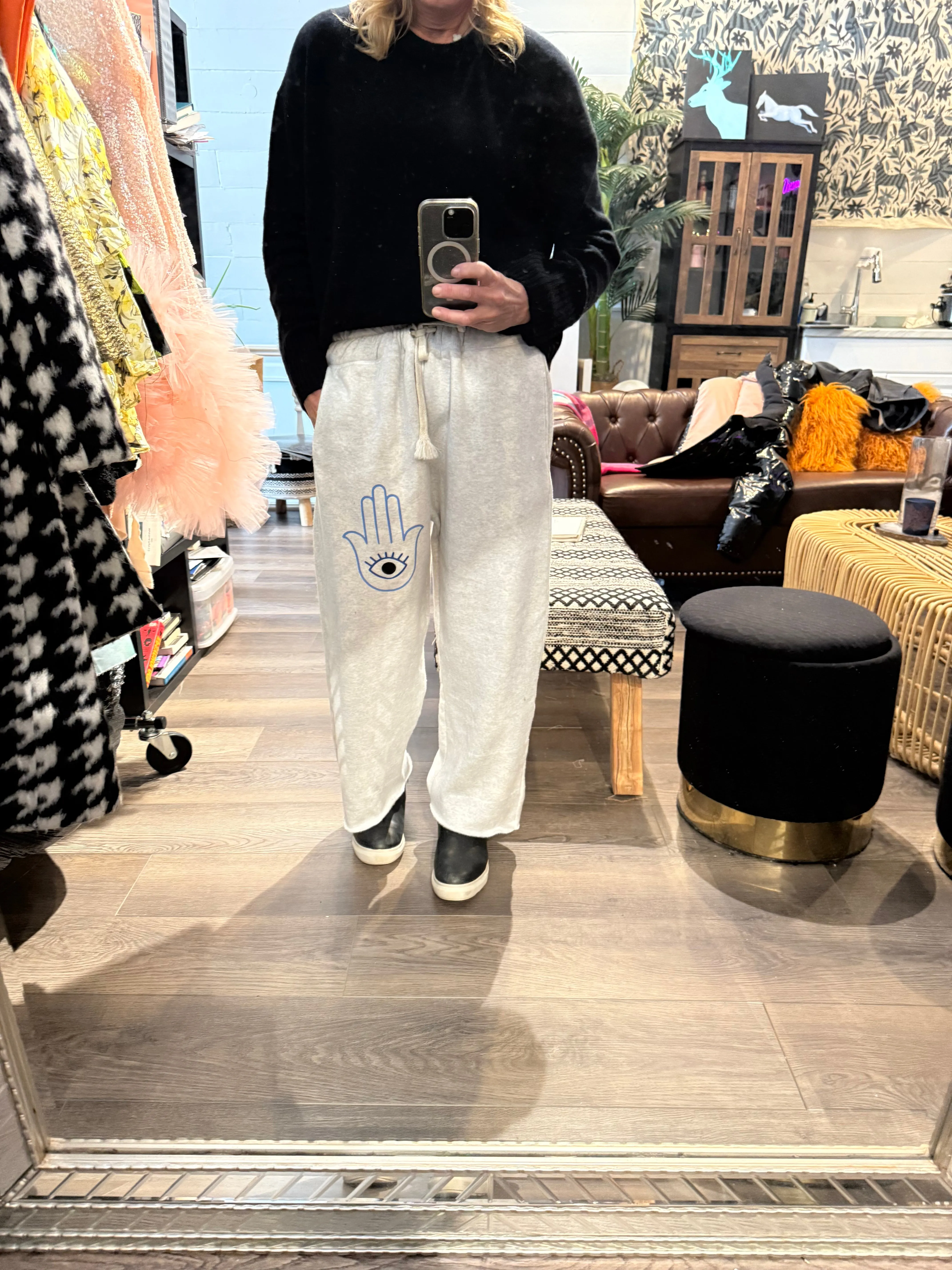 Hamsah Eye Boyfriend Relaxed Pants