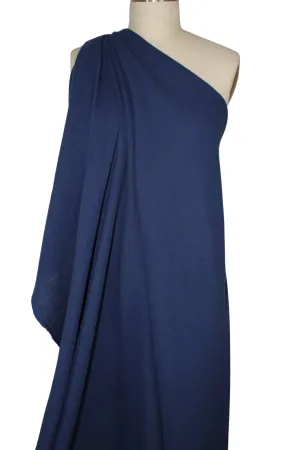 Italian Cotton Gauze Double Cloth - Deep Navy Blue