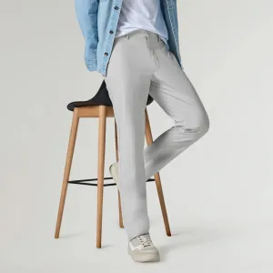 KINETIC: Soft Stretch Pants - Slim Fit Chrome White