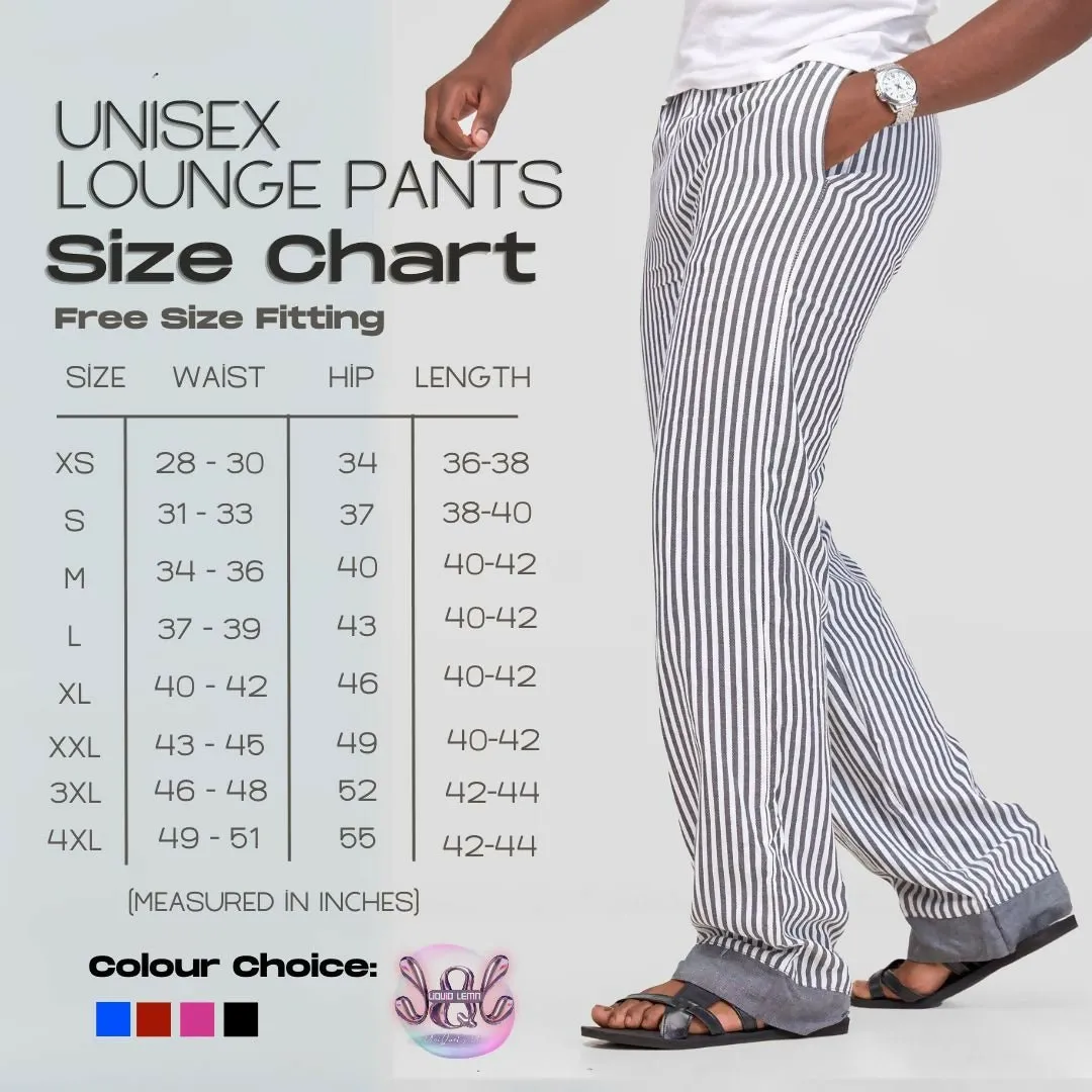 Liquid Lemn Striped Kikoy Lounging Pants - Grey