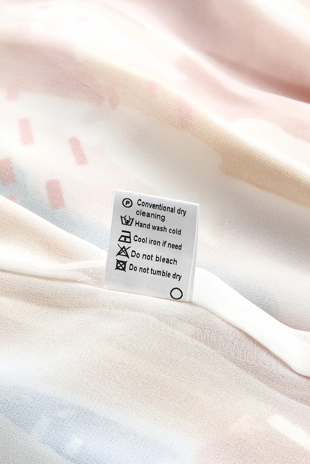 Multicolor Crochet Detail Paint Print Blouse