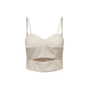 Only Beige Polyester Tops & T-Shirt