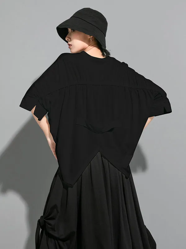 Original Solid Batwing Sleeve T-Shirts Tops