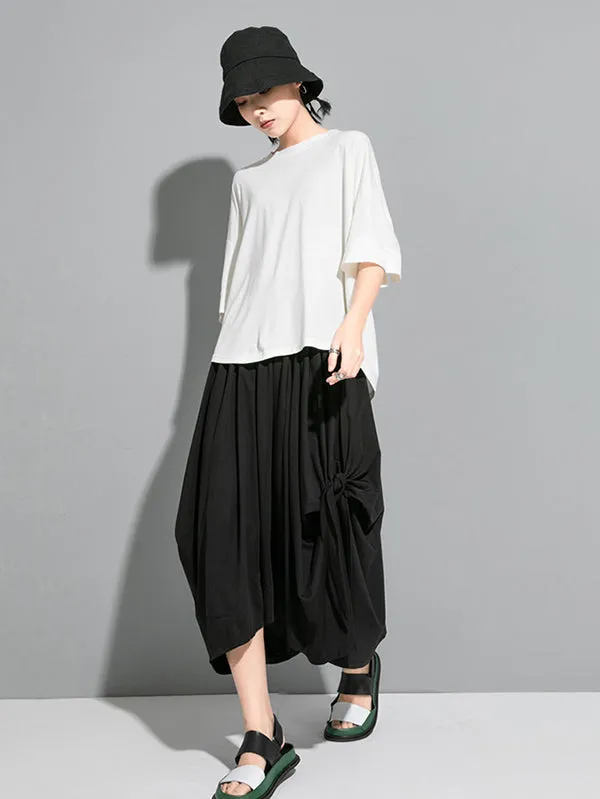 Original Solid Batwing Sleeve T-Shirts Tops