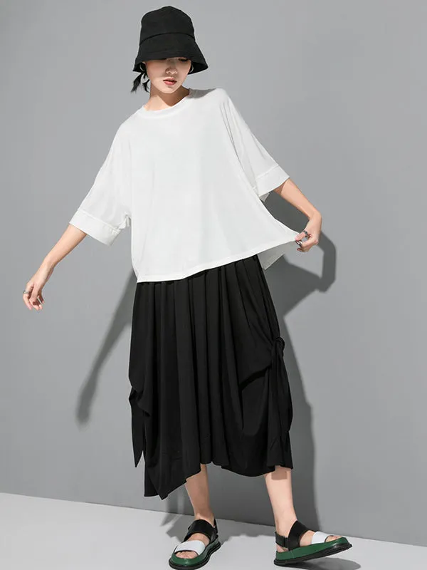 Original Solid Batwing Sleeve T-Shirts Tops