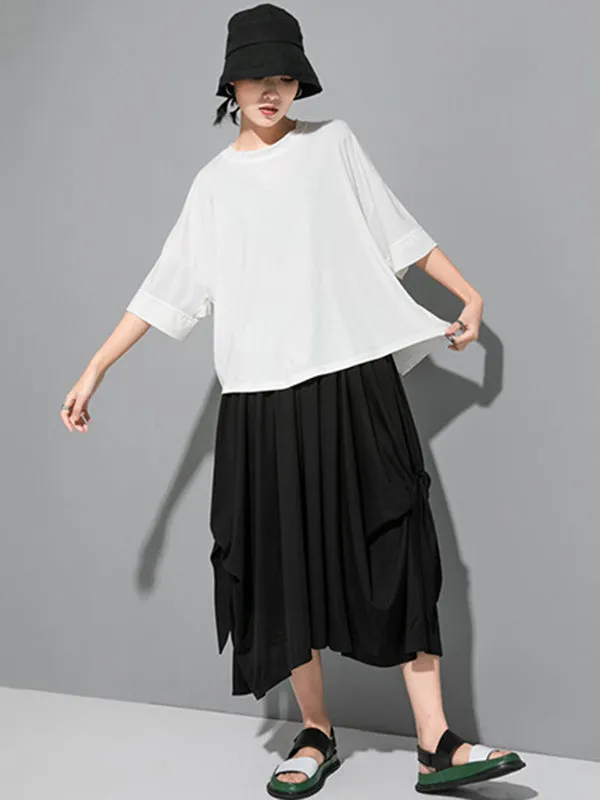 Original Solid Batwing Sleeve T-Shirts Tops
