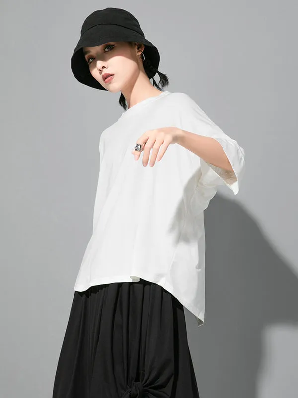 Original Solid Batwing Sleeve T-Shirts Tops