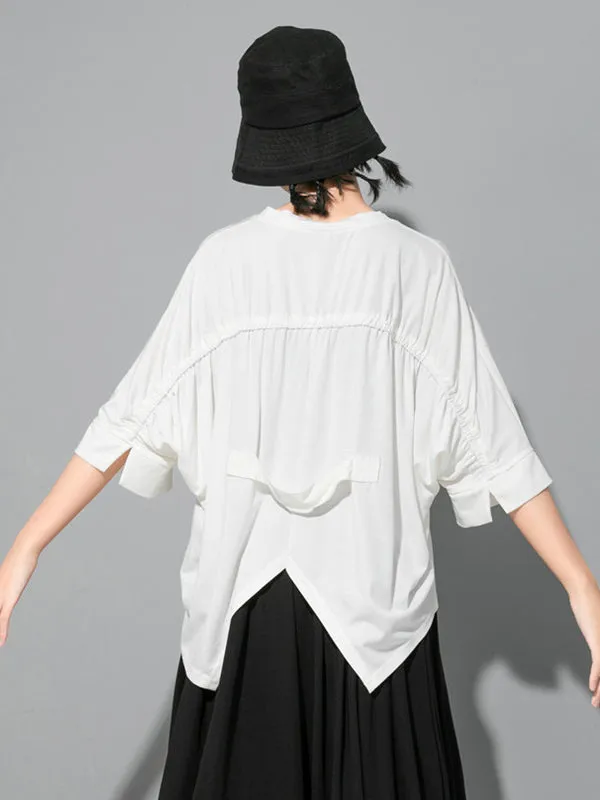 Original Solid Batwing Sleeve T-Shirts Tops