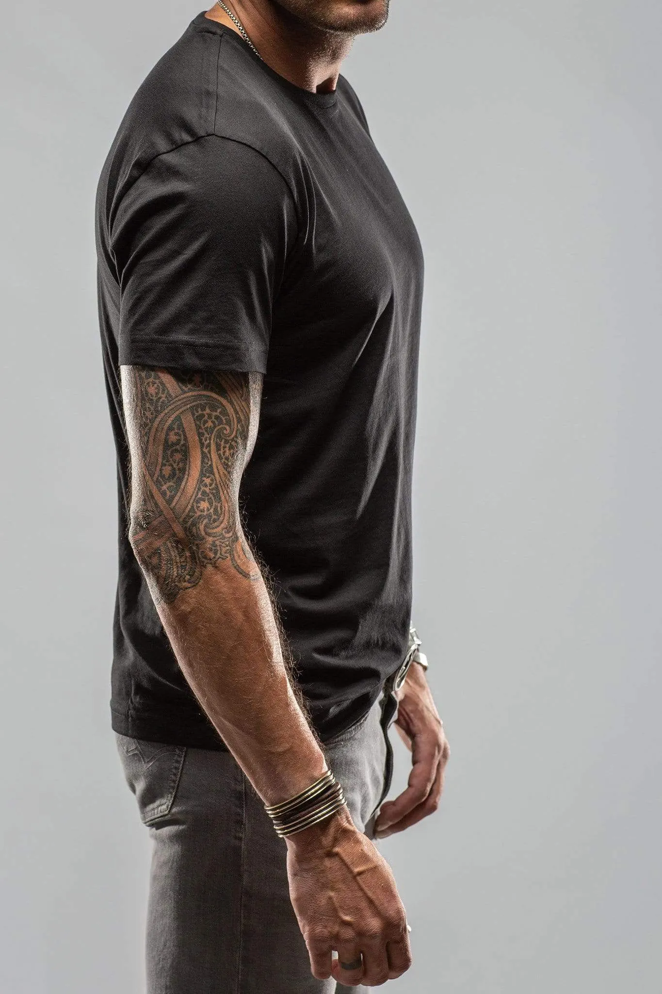 Pismo Cotton Tee In Black