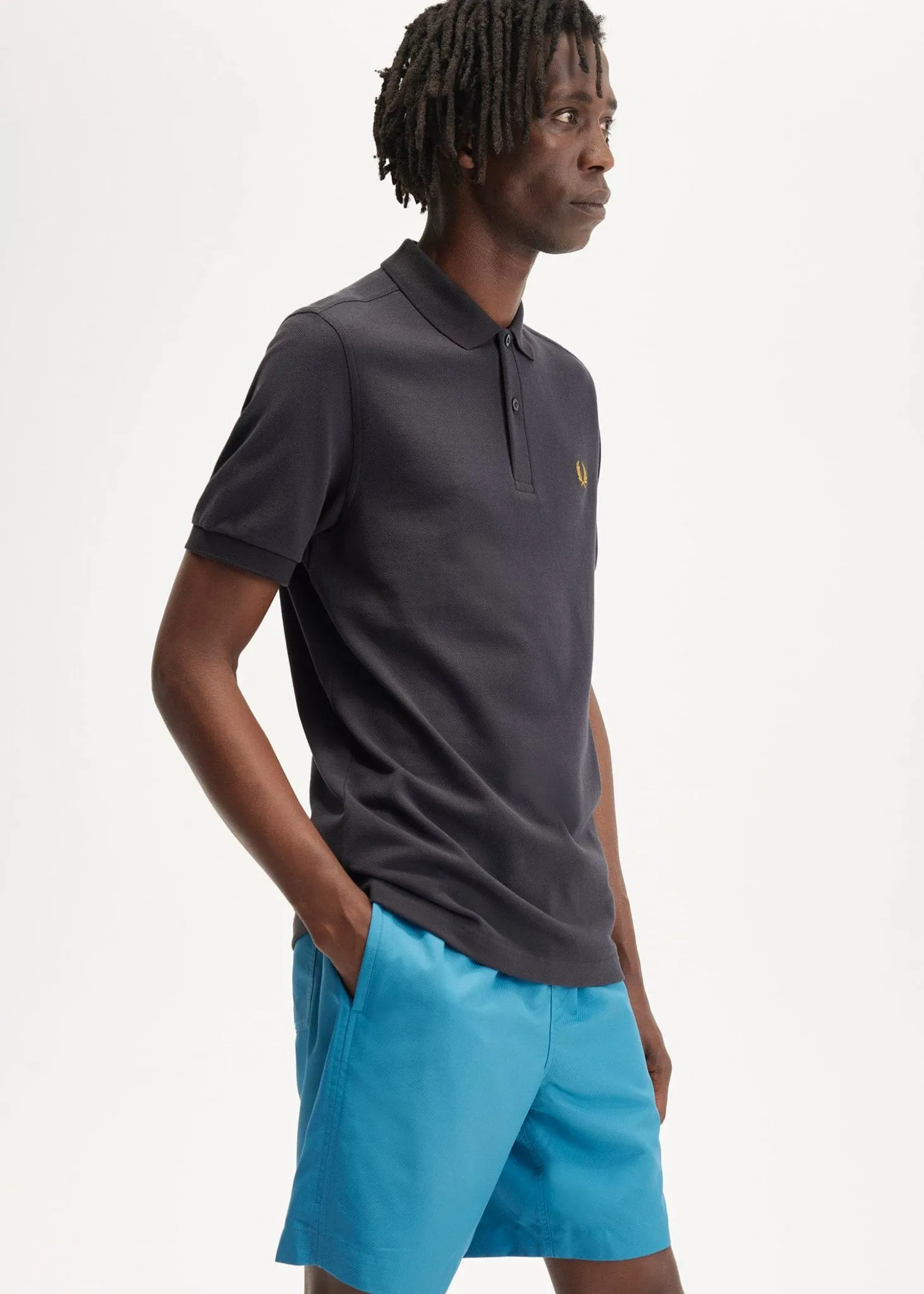 Plain fred perry shirt - anchorgrey