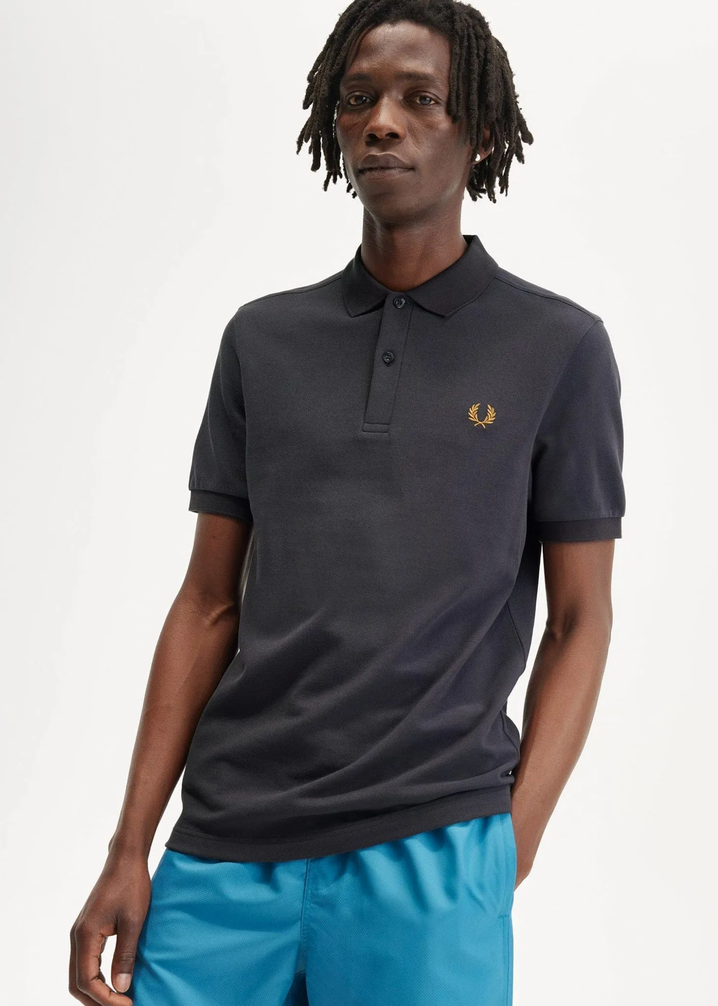 Plain fred perry shirt - anchorgrey