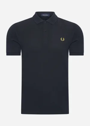 Plain fred perry shirt - navy honeycomb