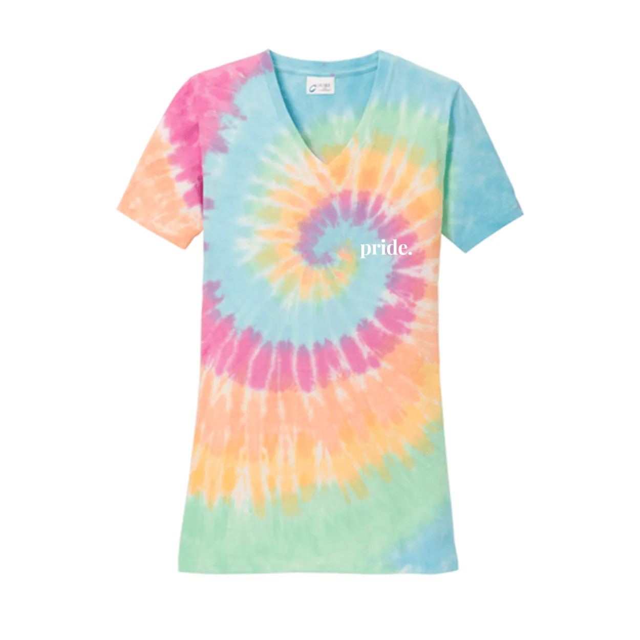 pride. - Women's Tie Dye Fitted V-Neck T