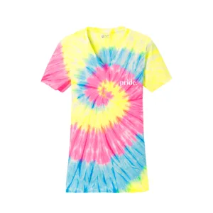 pride. - Women's Tie Dye Fitted V-Neck T
